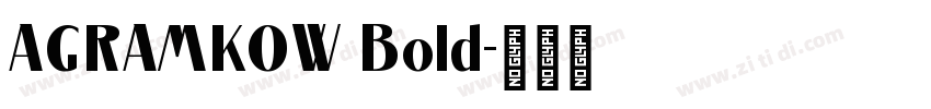 AGRAMKOW Bold字体转换